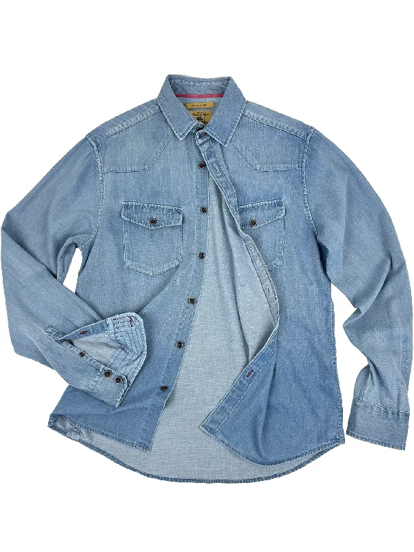 Men's luxury reflective shirts-Whyatt Denim Shirt 3008