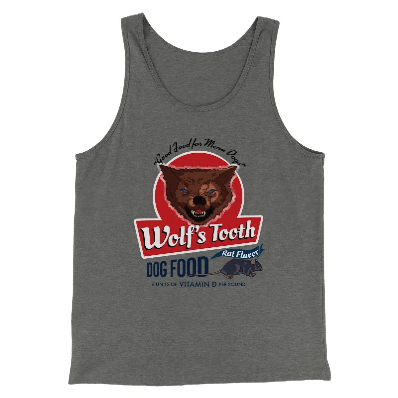 Men’s short-sleeve jinx tops-Wolf's Tooth Dog Food Funny Movie Men/Unisex Tank Top