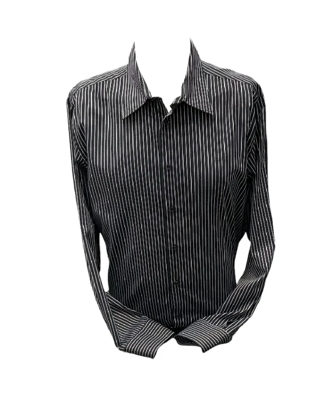 Men's elegant helix-front shirts-Zara Men's Shirt Black XL