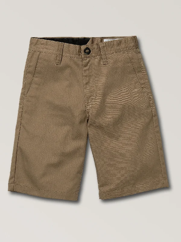 Men's crisp tailored chino pants-Big Boys Frickin Chino Shorts - Khaki