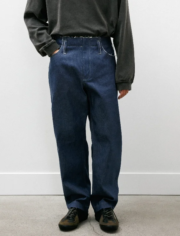 Men's storm-proof wind pants-Normal Jeans Blue