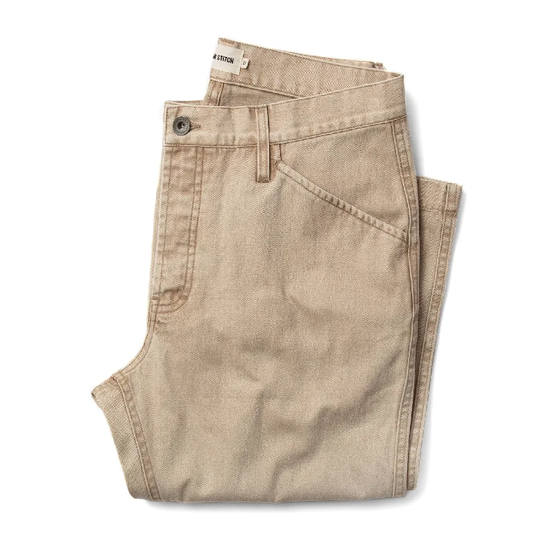 Men's high-octane performance pants-The Camp Pant in Khaki Herringbone