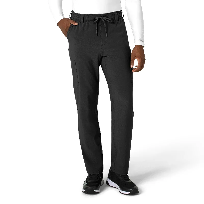 Men's storm-proof wind pants-Carhartt Force Cross-Flex Men's Straight Leg Scrub Pant - Black