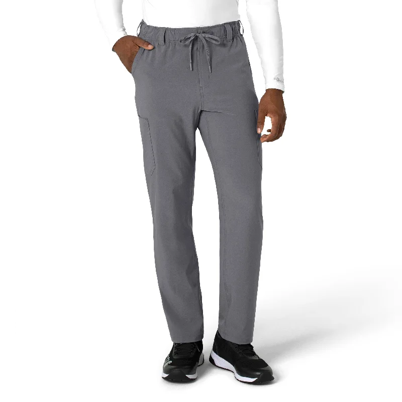 Men's tough rip-resistant pants-Carhartt Force Cross-Flex Men's Straight Leg Scrub Pant - Pewter