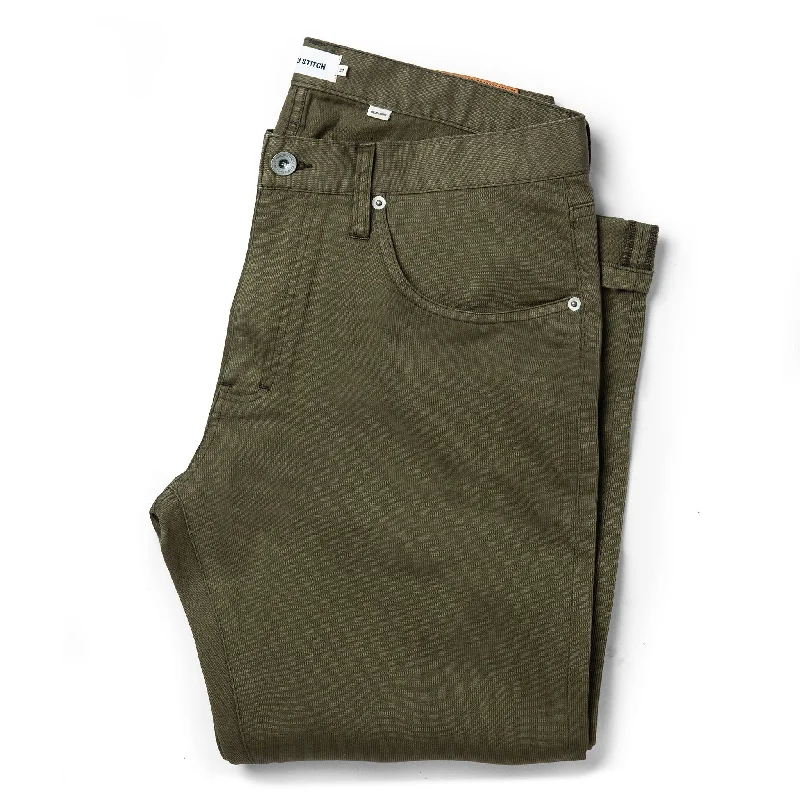 Men's nautical striped pants-The Democratic All Day Pant in Olive Bedford Cord