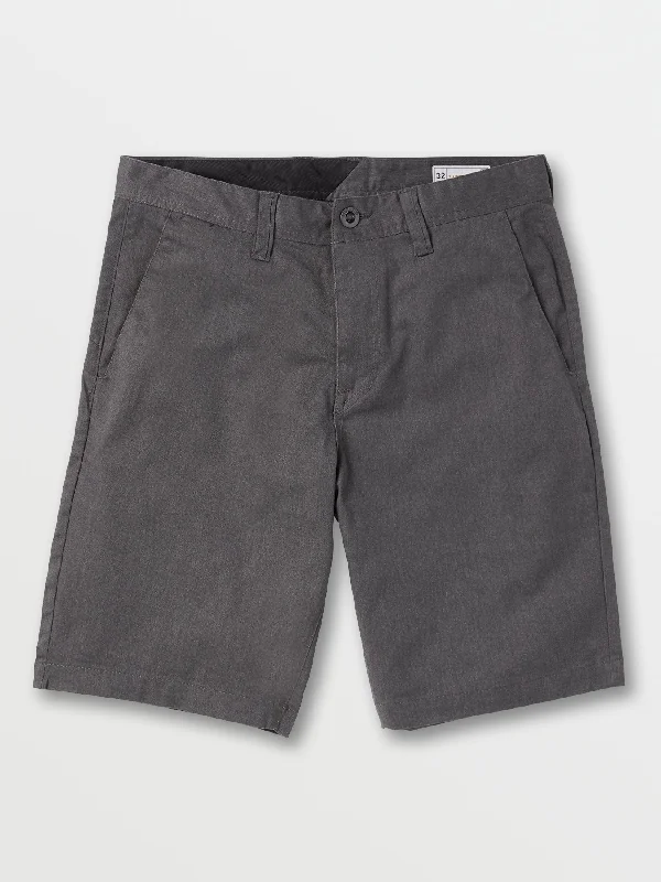 Men's cozy flannel-lined pants-Frickin Chino Shorts - Charcoal Heather