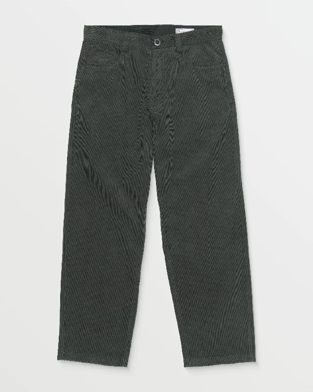 Men's retro racing track pants-Frickin Loose Tapered Corduroy Pants - Stealth