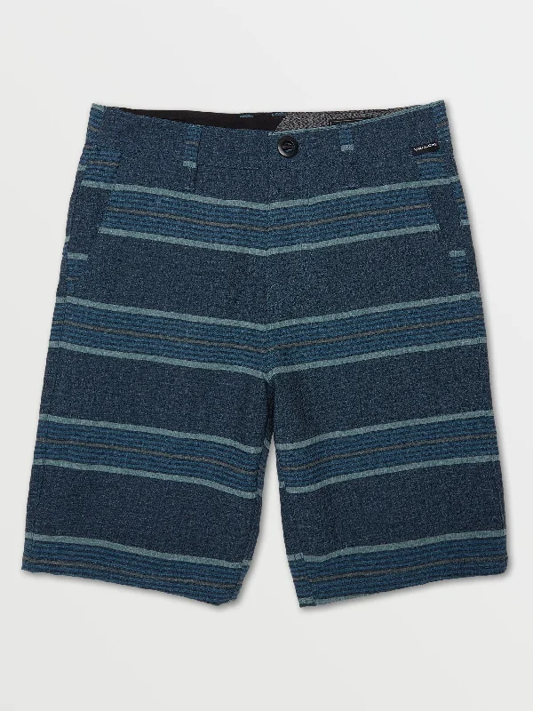 Men's runway-ready stylish pants-Big Boys Frickin Surf N' Turf Mix Hybrid Shorts - Navy