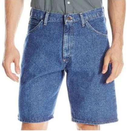 Men's easy pull-on pants-Full Blue Brand Men's Relaxed Fit Denim Short