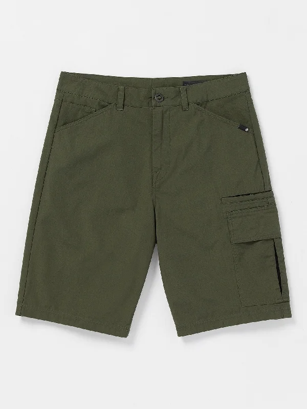 Men's bargain thrift pants-Grand Fang Cargo Shorts - Squadron Green