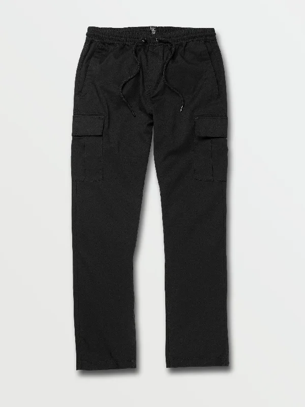 Men's slick satin jogger pants-March Casual Pant - Black