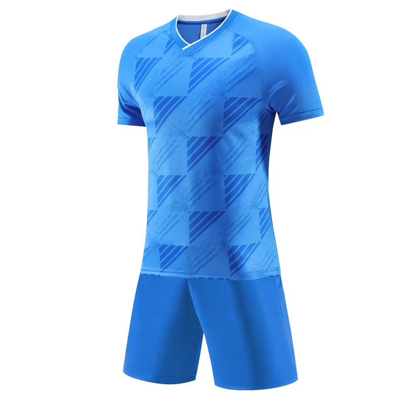 Men's reinforced welder pants-Men's Polyester O-Neck Short Sleeve Printed Breathable Sports Set