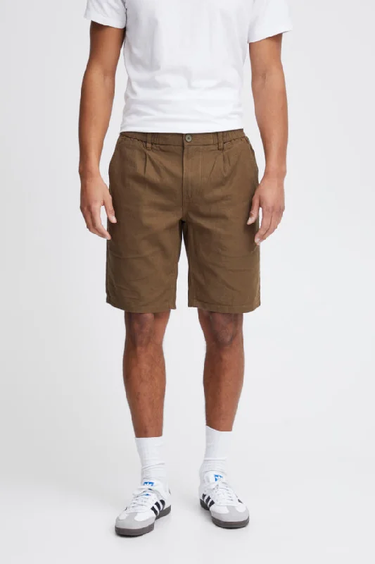 Men's lush emerald pants-LINEN BLEND SHORTS