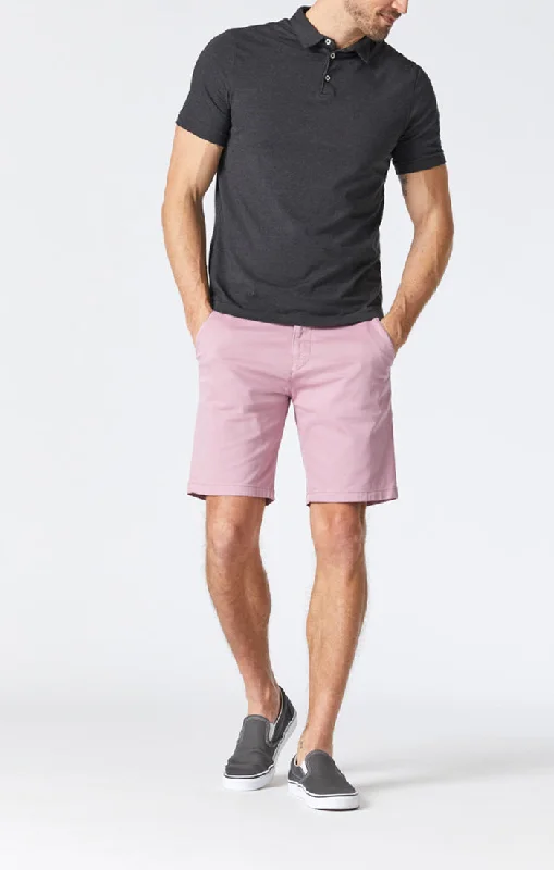 Men's warm ochre pants-JACOB CROP LILAS TWILL SHORTS