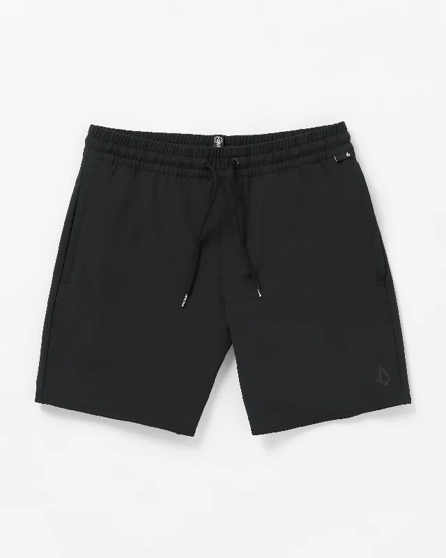 Men's rich cobalt pants-Nomoly Hybrid Shorts - Black