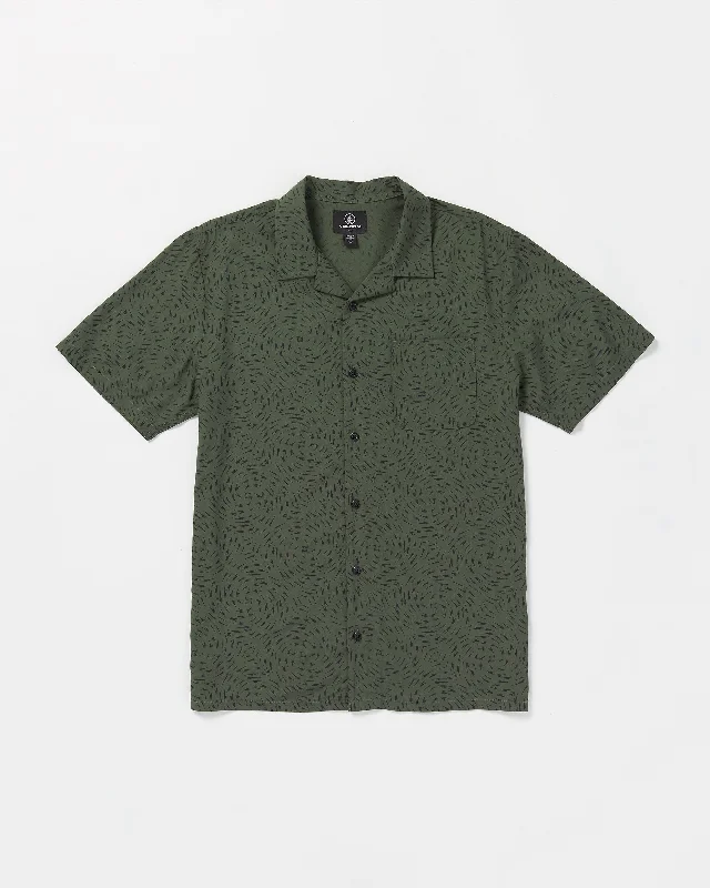 Men's pastel spring pants-Packed Up Woven Short Sleeve Shirt - Squadron Green