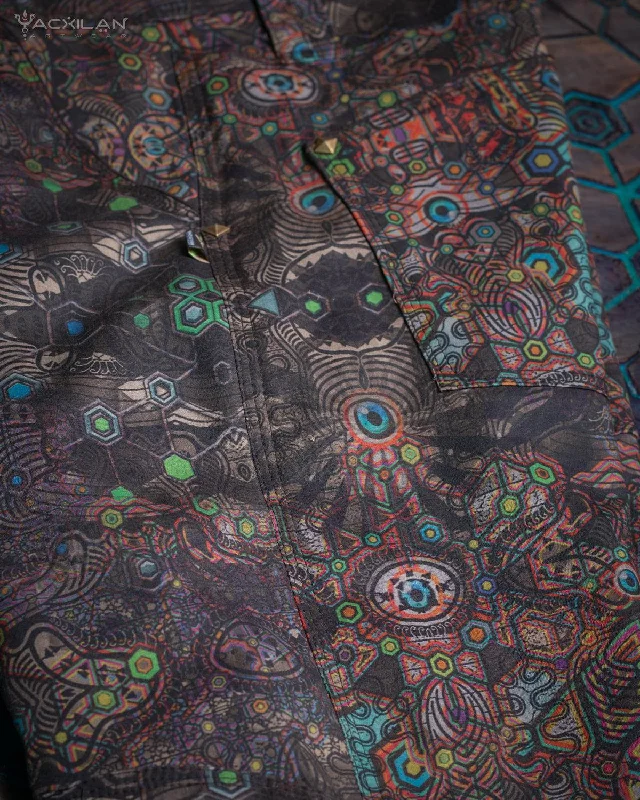 Men's gritty streetwear pants-Pants Men / Stretchy Cotton - PSYCHEDELIKA GALACTIKA