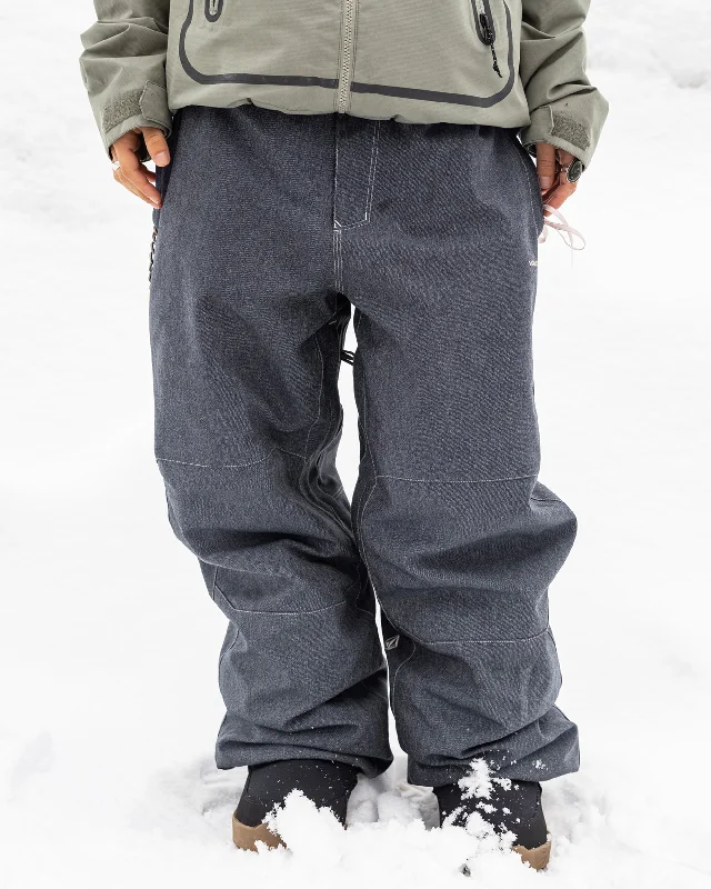 Men's padded thermal ski pants-Mens Snow Billow Pants - Dark Denim