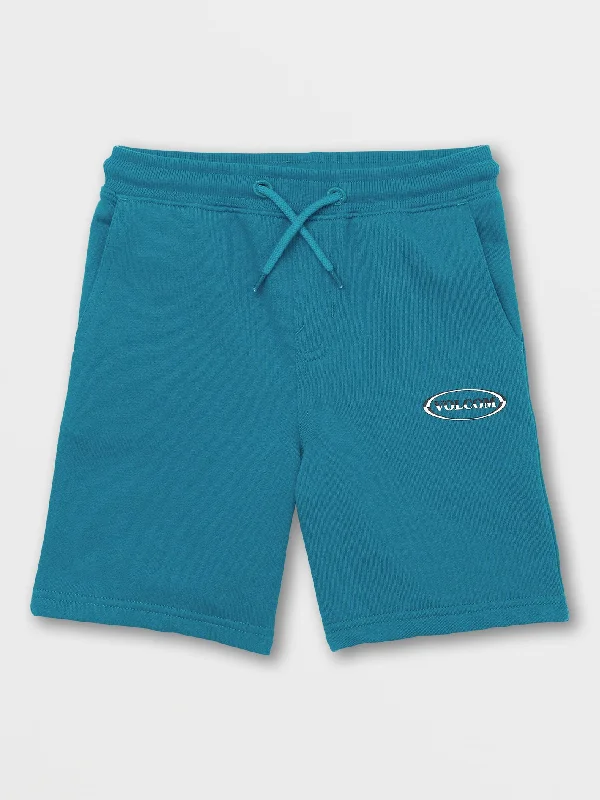 Men's sweat-proof gym pants-Little Boys Strike Produce Elastic Waist Shorts - Ocean Teal