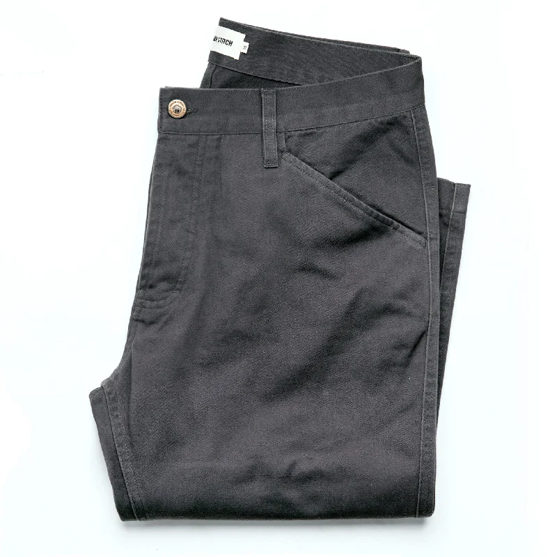 The Camp Pant in Charcoal Reverse Sateen