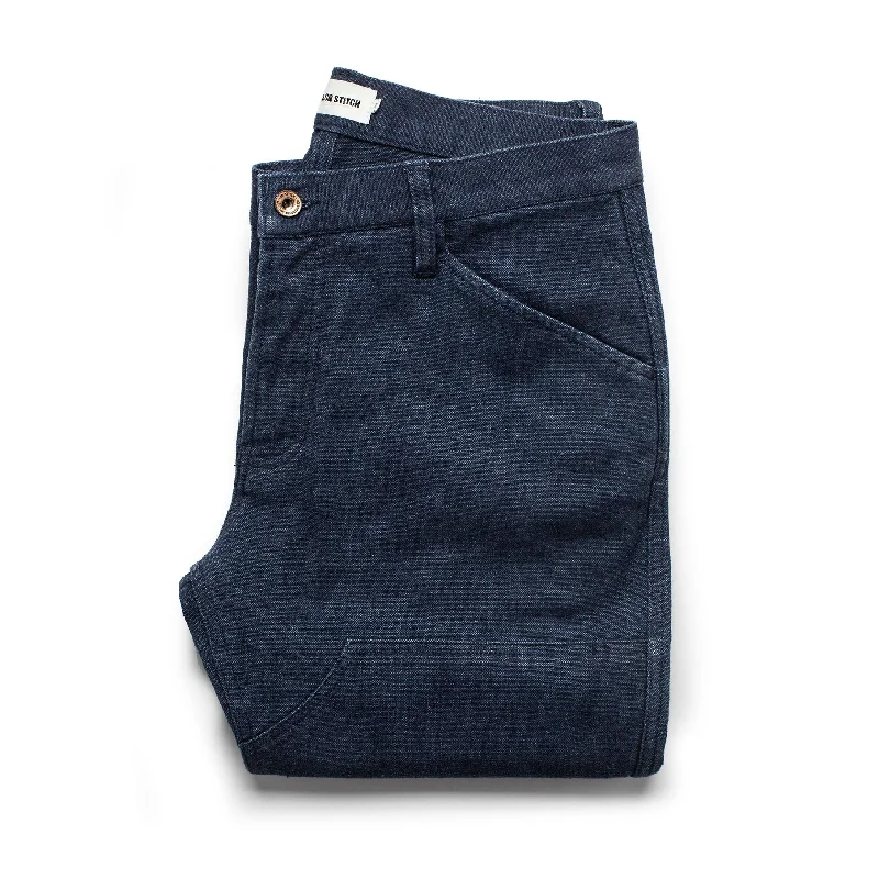 Men's retro double-pleat pants-The Chore Pant in Indigo Boss Duck