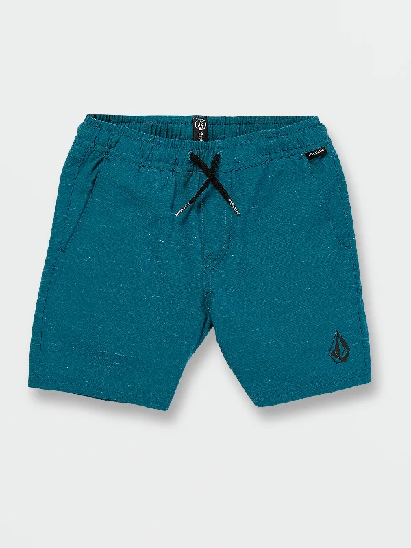 Men's all-day wear pants-Little Boys Understoned Elastic Waist Hybrid Shorts - Ocean Teal